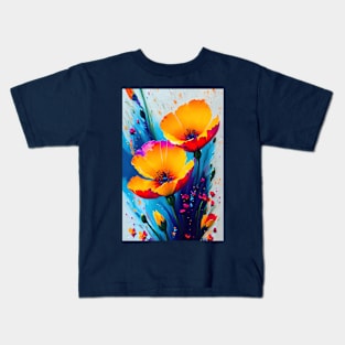 California Poppies Kids T-Shirt